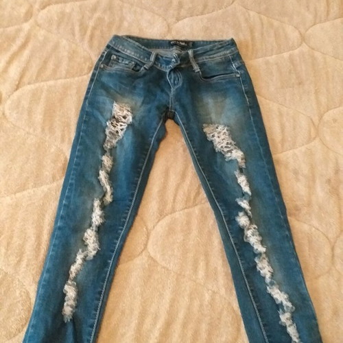 Jeans with rips like new, size XS