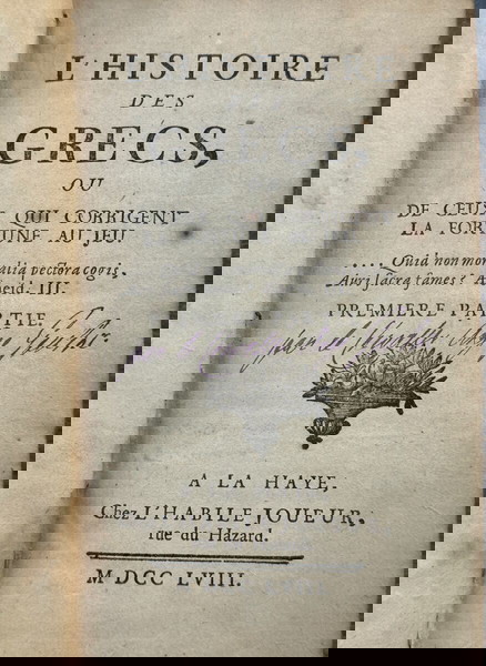 «Η ΙΣΤΟΡΙΑ ΤΩΝ ΕΛΛΗΝΩΝ-L’HISTOIRE DES GRECS» 1η ΕΚΔΟΣΗ 1758!!!!