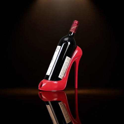 Wine holder red high heel shoe new