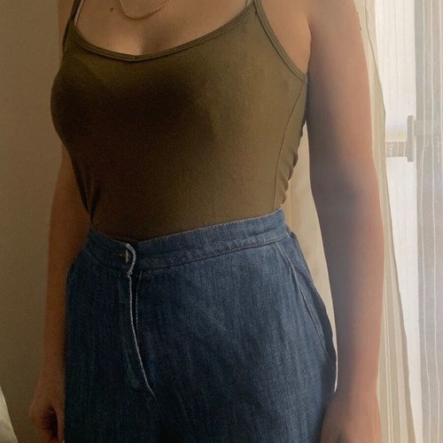 Fitted blouse used, size M, green