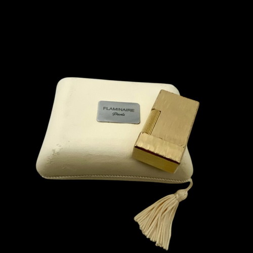Flaminaire lighter used, gold vintage 1980s