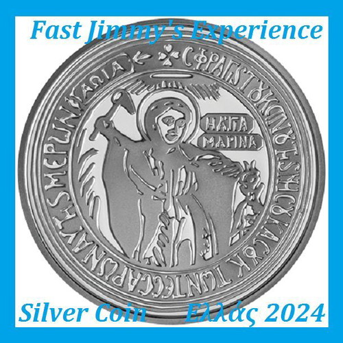 Official Silver Coin 5 Euro Greece 2024 new
