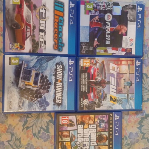 PlayStation 4 games: FIFA 21, GTA 5 Premium Edition, The Crew 2, SnowRunner, Classic Racers