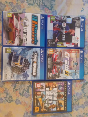 PlayStation 4 games: FIFA 21, GTA 5 Premium Edition, The Crew 2, SnowRunner, Classic Racers