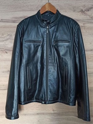 Baggio Rossini leather jacket new, size M, black