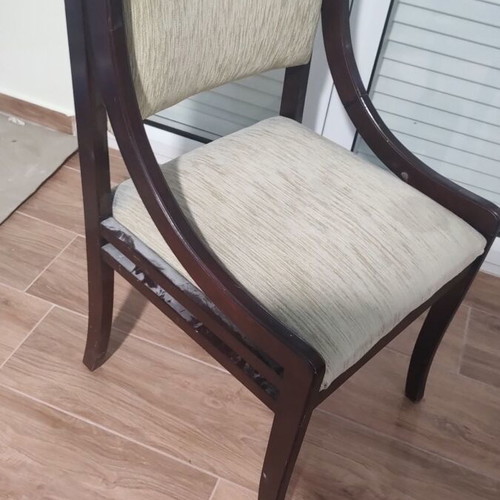 Round dining table with chairs