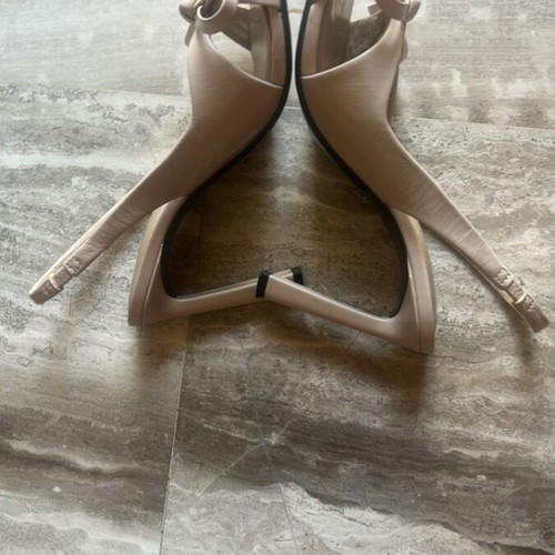 Zara beige sandals size 37, 9 cm heel