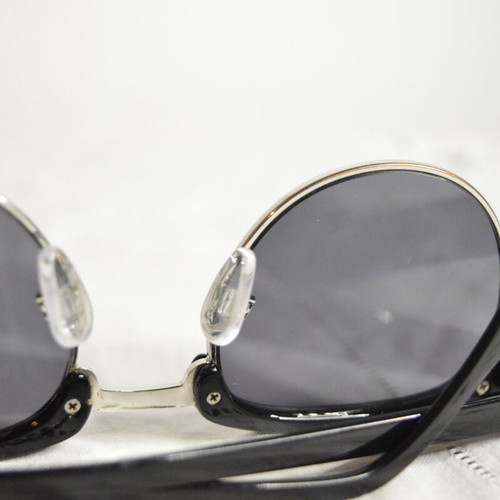 H&M Round Sunglasses Black Silver Like New
