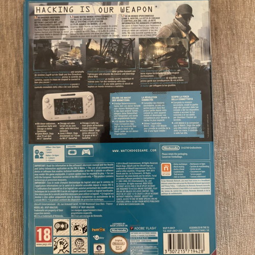 Watch Dogs Nintendo Wii U game used