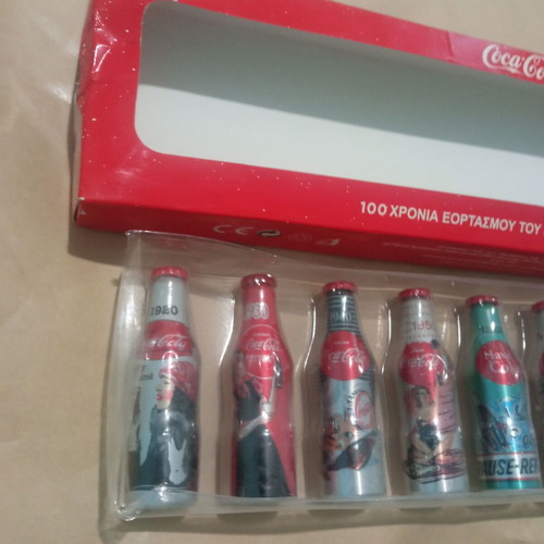Coca-Cola Mini Bottles 100 Years Collectible Set like new