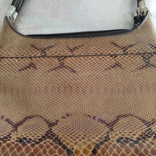 Handbag and shoulder bag with snake pattern, like new