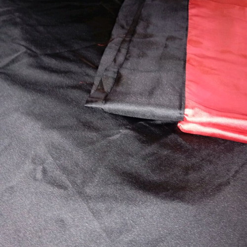 Palamaiki satin bed sheets new for double bed black-red
