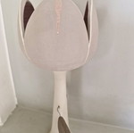 Handmade ceramic tulip decoration used