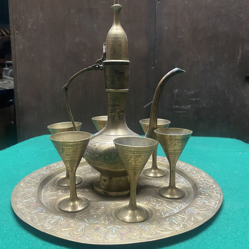 Brass Oriental Coffee Set like new