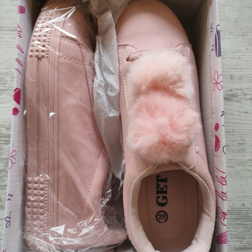 Women's pink shoes with pom-poms new Made In Italia