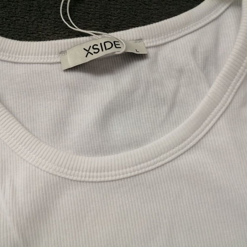 XSide women's white crop top, sizes L and XL