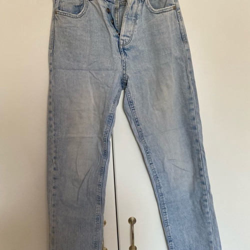 Denim Mom Fit Pants used Stradivarius blue size XXS