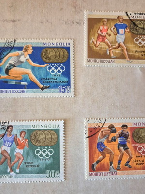 Mongolia stamps like new, Olympic Games theme, pack of 4