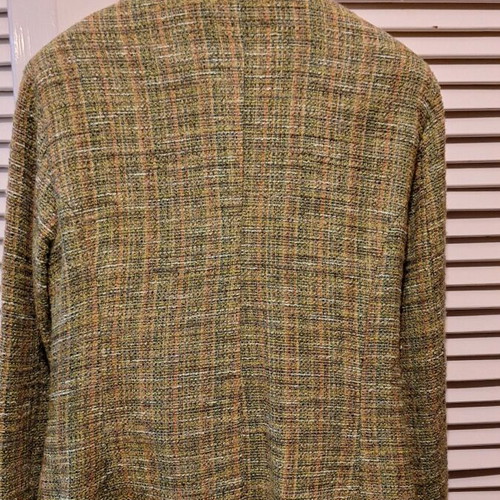 Oltre Green Checked Spring Jacket Like New