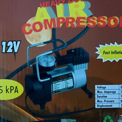 Compact air compressor 12V new for car tires, boats, bikes