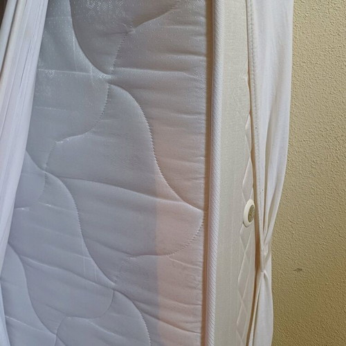 Iron single bed with mattress like new, black
