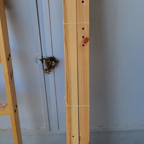 Loft bed like new with protective wood and ladder