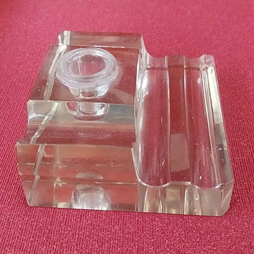 Heavy crystal inkwell like new, at least 80 years old