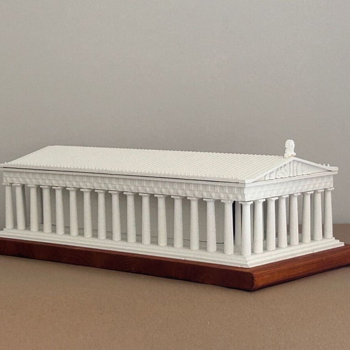Model of the Parthenon like new, porcelain on wood