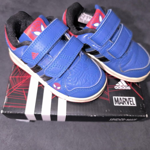 Adidas Marvel Spiderman Kids Shoes Size 21 Used