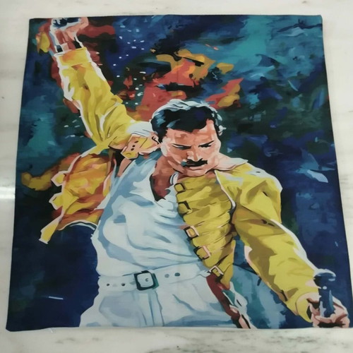 Freddie Mercury decorative pillowcase new, 45x45 cm, velvet