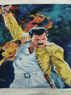 Freddie Mercury decorative pillowcase new, 45x45 cm, velvet