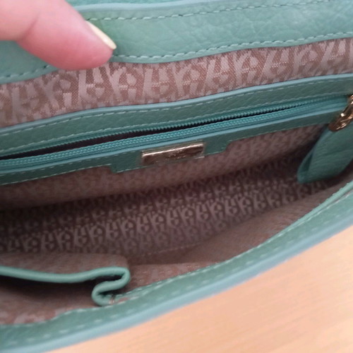 Aigner leather crossbody bag like new, turquoise