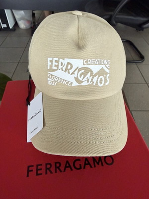 Ferragamo cap new, beige color