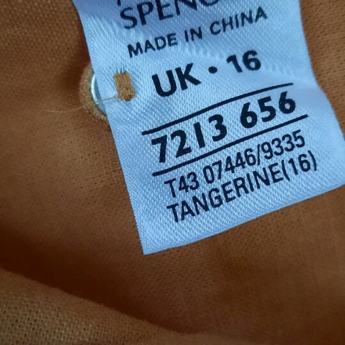 Marks & Spencer blouse linen viscose orange size UK-16 like new