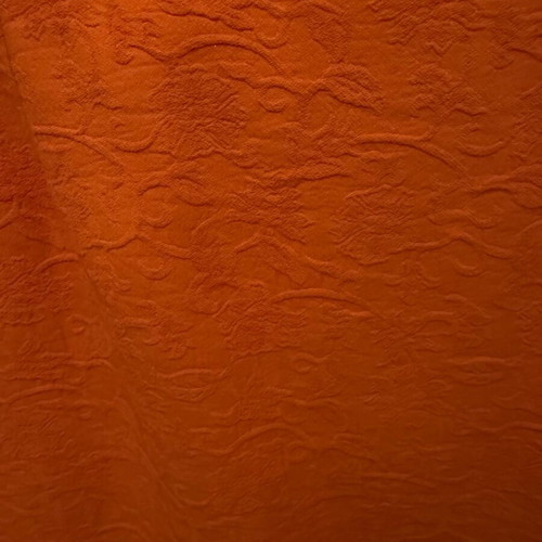Karen Millen mini skirt orange brocade like new, UK size 12