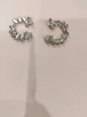 Silver hoop earrings like new
