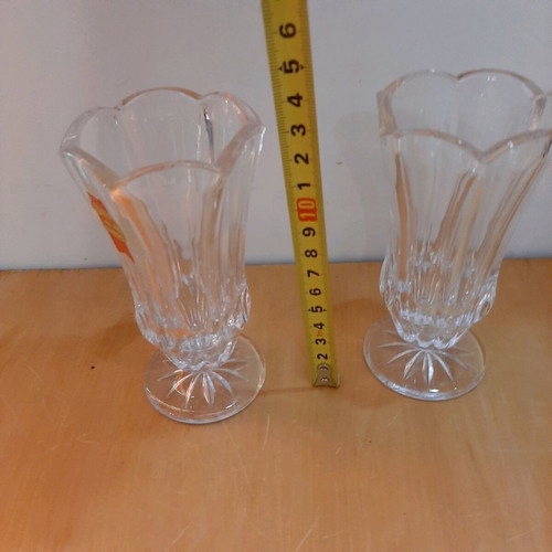 Crystal vases from West Germany like new, pack of 2