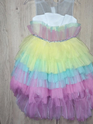 Girls' formal dress for 5-6 years like new, multicolored