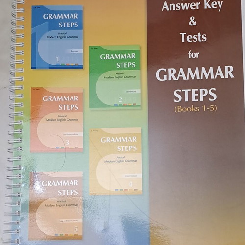Answer Key & Tests booklet for Grammar Steps Books 1-5