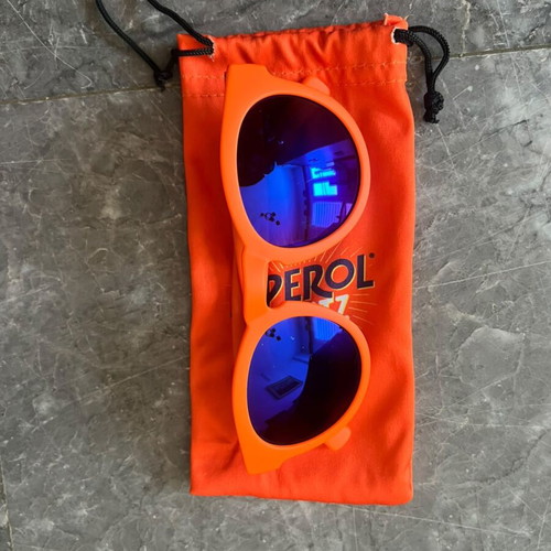 Aperol Spritz Sunglasses new, orange frame with blue lenses