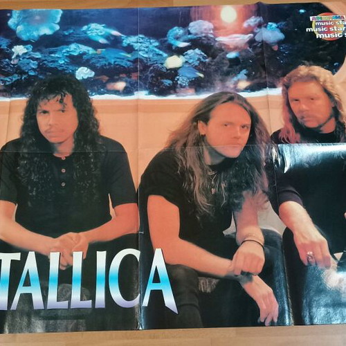 Metallica large poster like new with Robie Williams