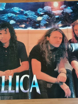 Metallica μεγάλη αφίσα σαν καινούργια με Robie Williams
