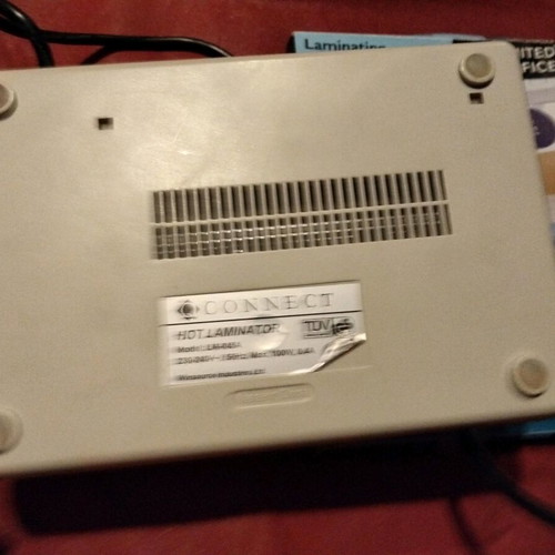 Connect laminator used with United Office A5 laminating pouches