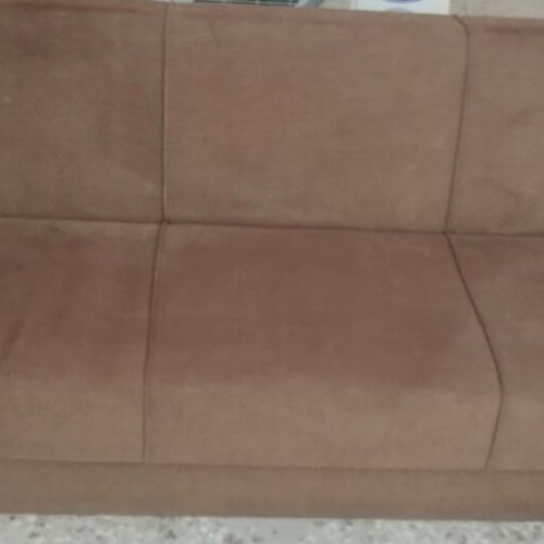 Sofa beds set of 2, three-seater and two-seater with storage, like new, light brown