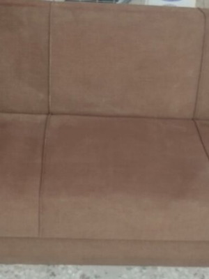 Sofa beds set of 2, three-seater and two-seater with storage, like new, light brown