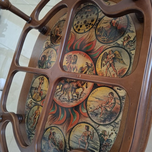 Italian bar cart vintage, used with zodiac and solar system design