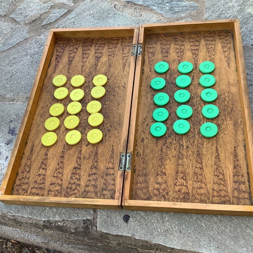 Backgammon wooden used