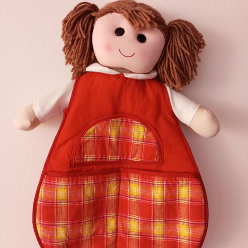 Fabric Hanging Doll Organizer for Children's Room, New
