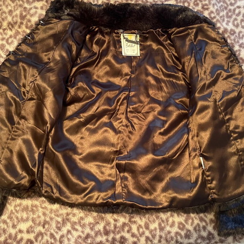 Pull & Bear synthetic fur jacket brown like new