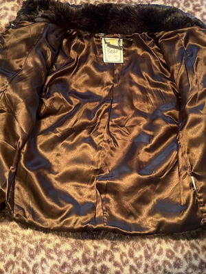 Pull & Bear synthetic fur jacket brown like new